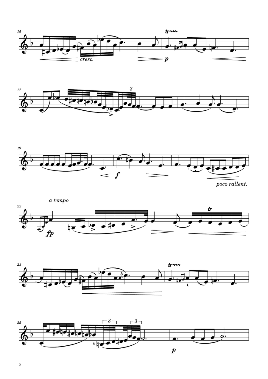 Chopin - Nocturne op.9 No.2 - Bass Clarinet Solo Bass Clarinet scores gallery preview page 2