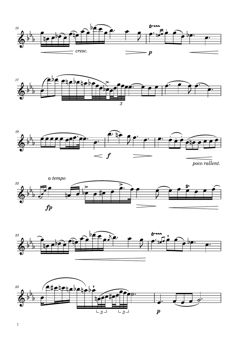 Chopin - Nocturne op.9 No.2 - Flute Solo Flute Solo scores gallery preview page 2