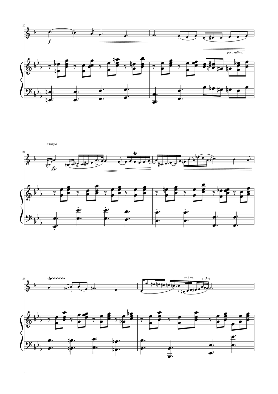 Chopin - Nocturne op.9 No.2 - Bass Clarinet Solo w/Piano Bass Clarinet scores gallery preview page 4
