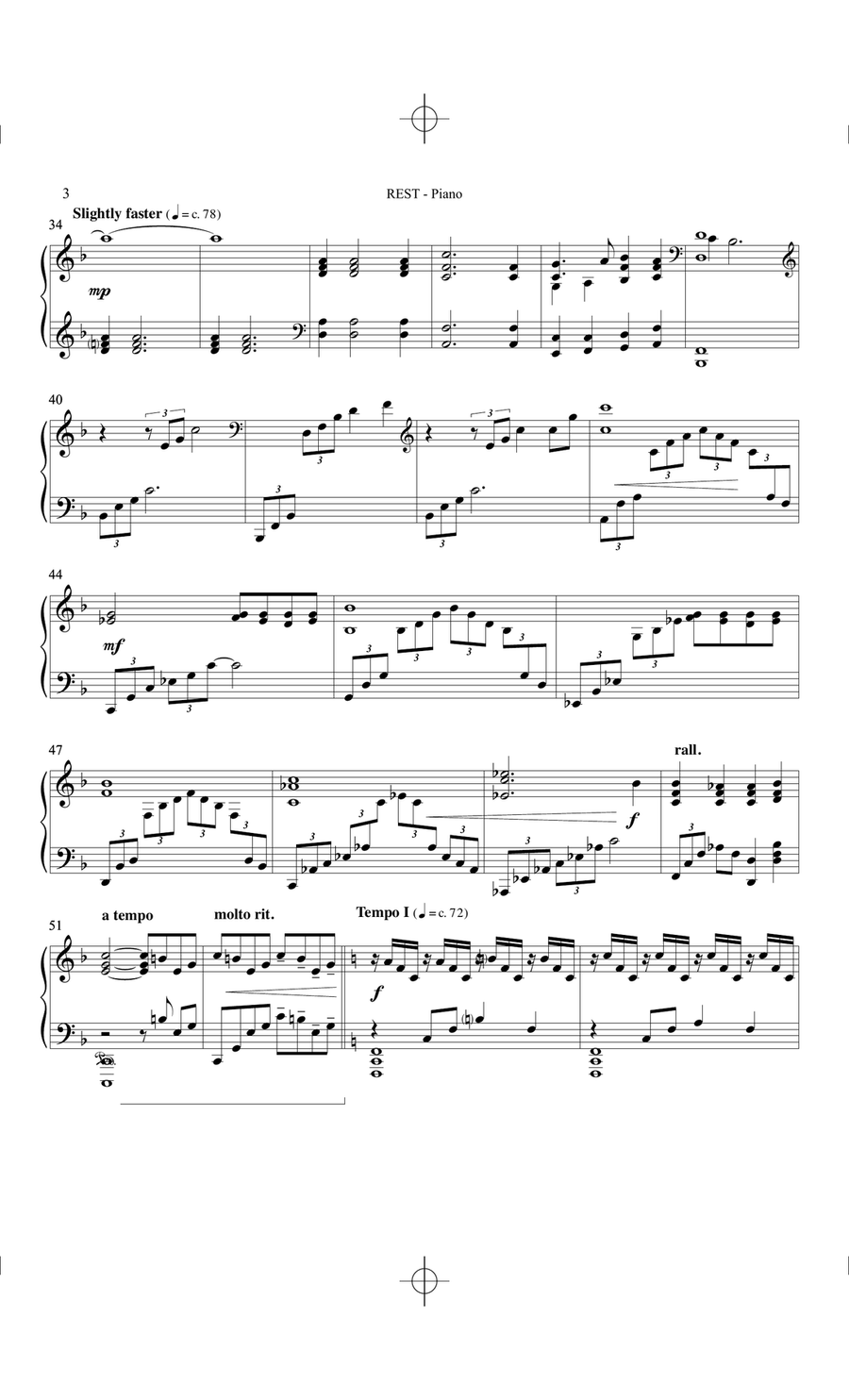 Rest (from These Ancient Words) - Piano Choir scores gallery preview page 3