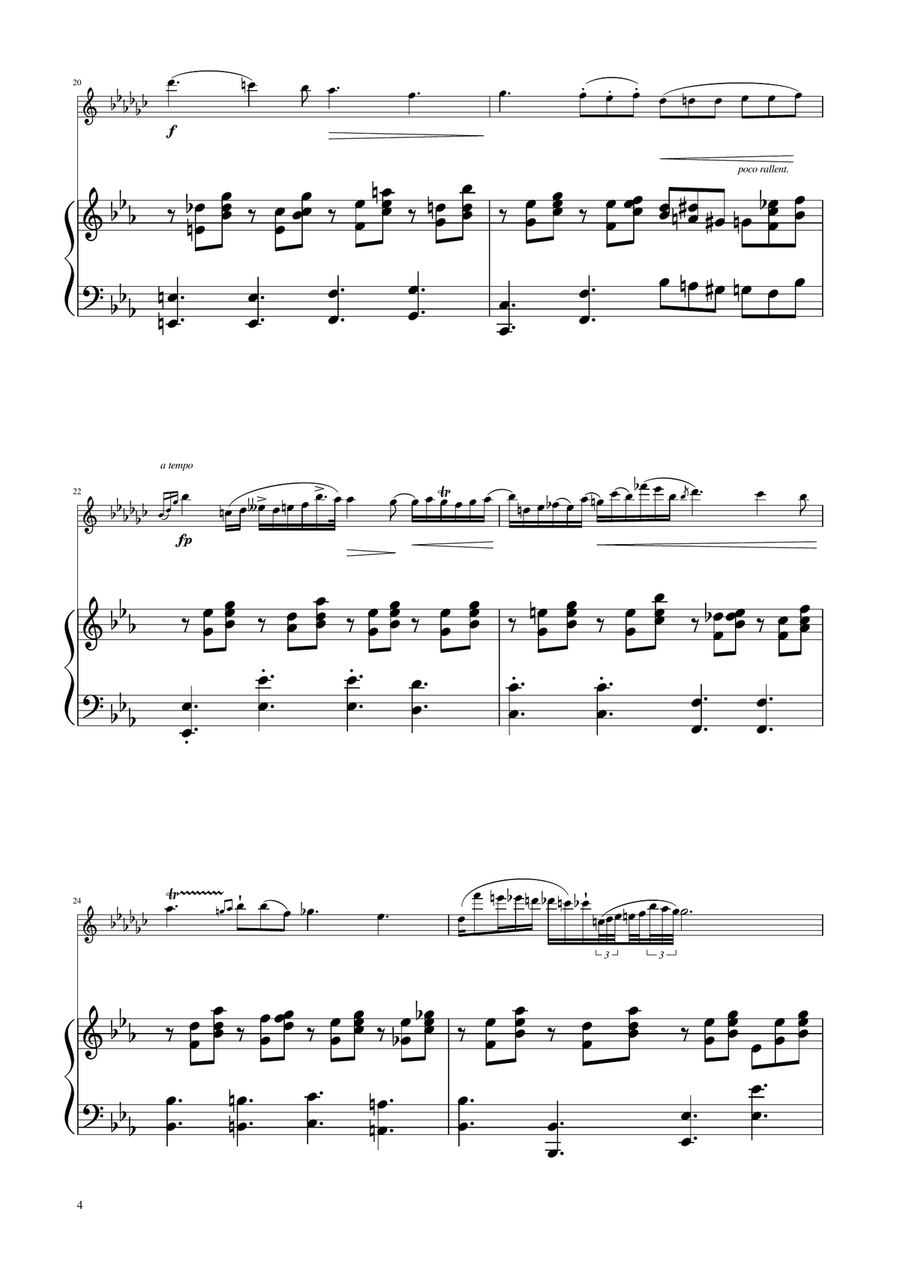 Chopin - Nocturne op.9 No.2 - Clarinet in A Solo w/Piano A Clarinet scores gallery preview page 4