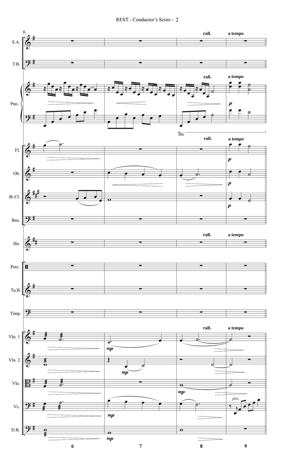 Rest (from These Ancient Words) - Full Score Choir scores gallery preview page 2