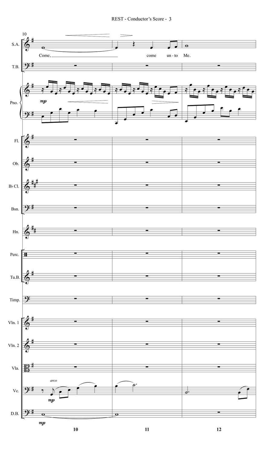 Rest (from These Ancient Words) - Full Score Choir scores gallery preview page 3