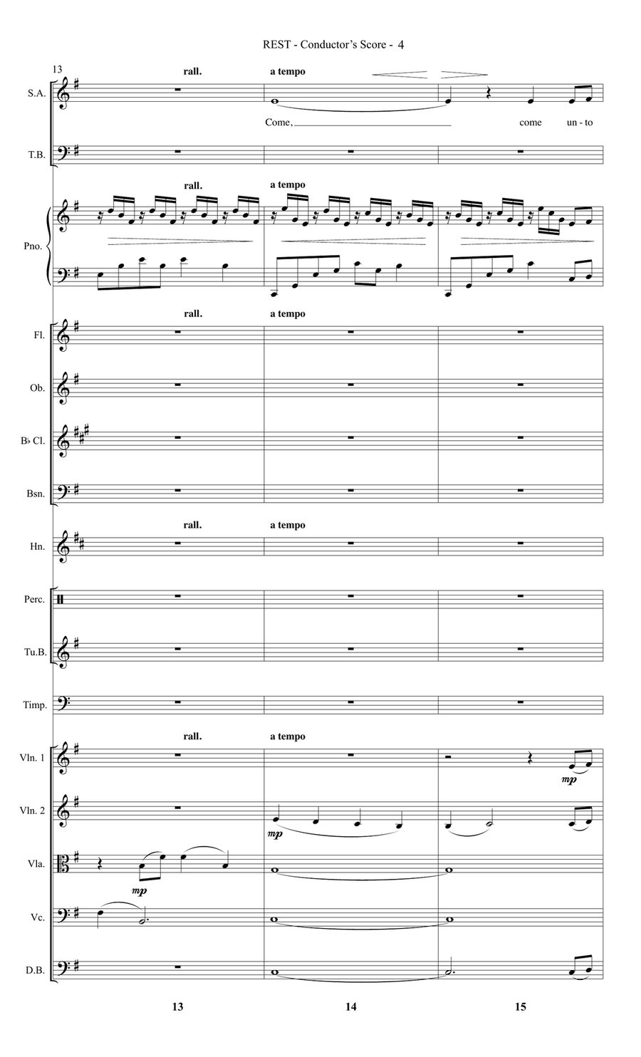Rest (from These Ancient Words) - Full Score Choir scores gallery preview page 4