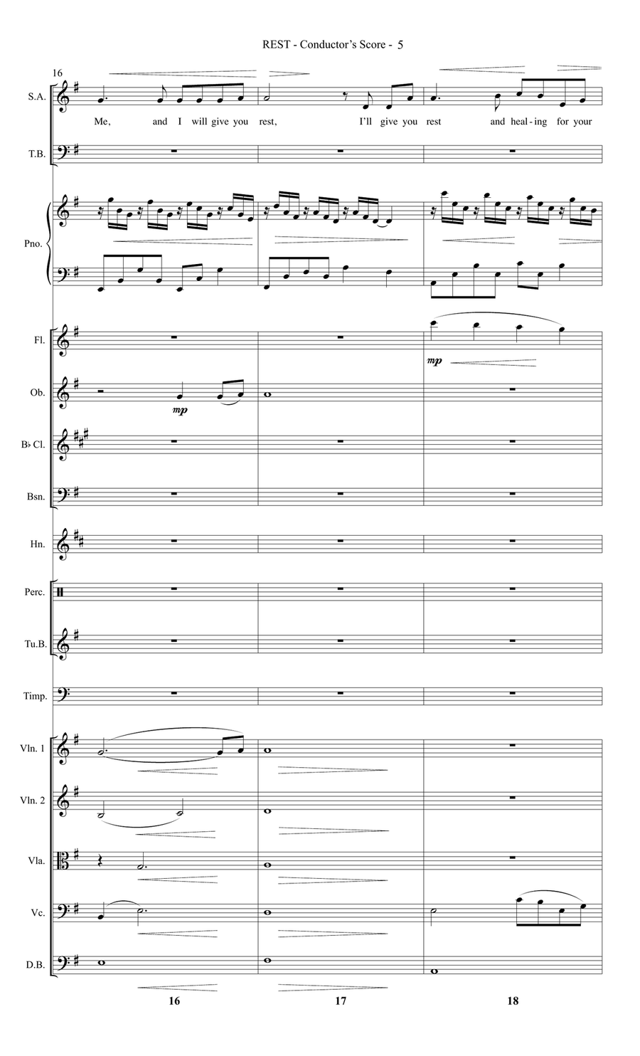 Rest (from These Ancient Words) - Full Score Choir scores gallery preview page 5