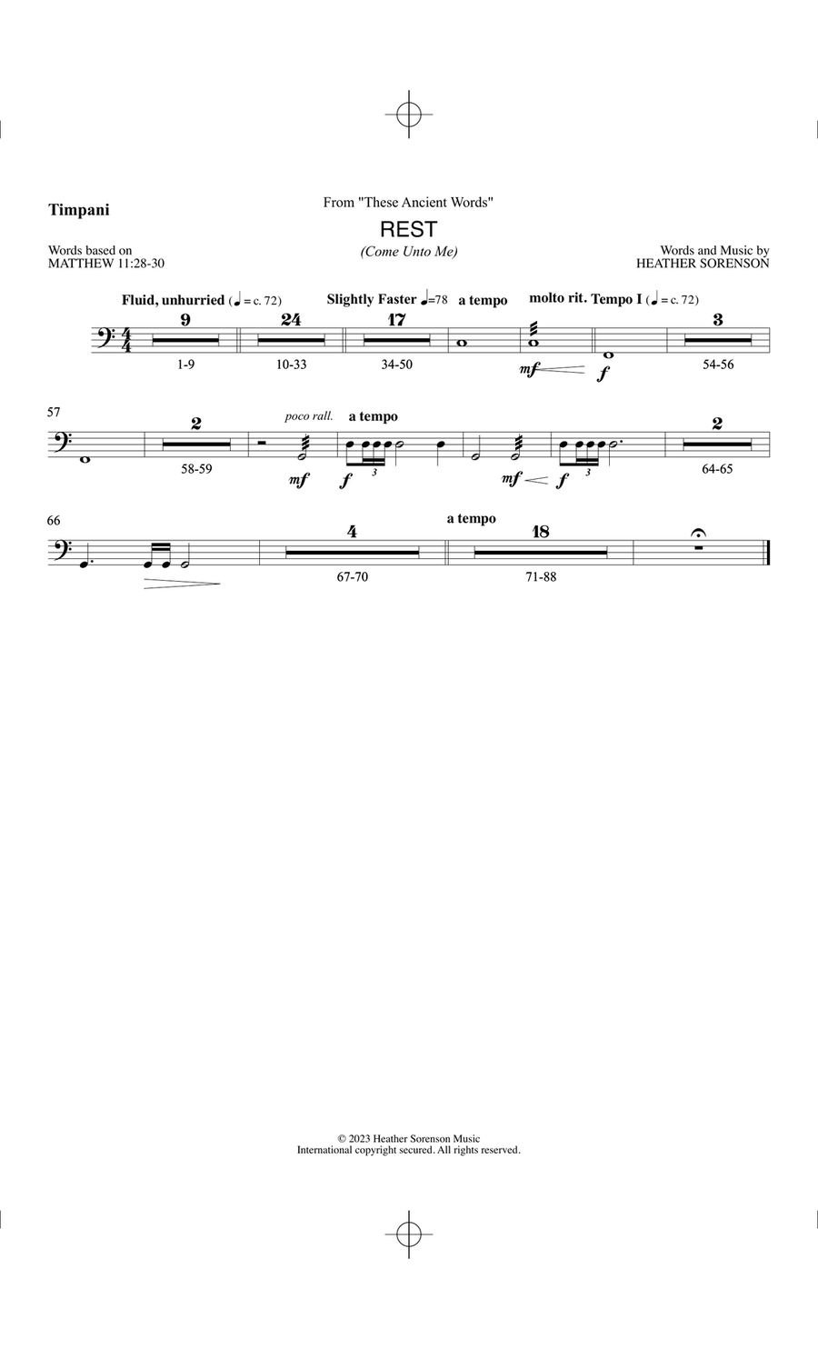 Rest (from These Ancient Words) - Timpani Choir scores gallery preview page 1
