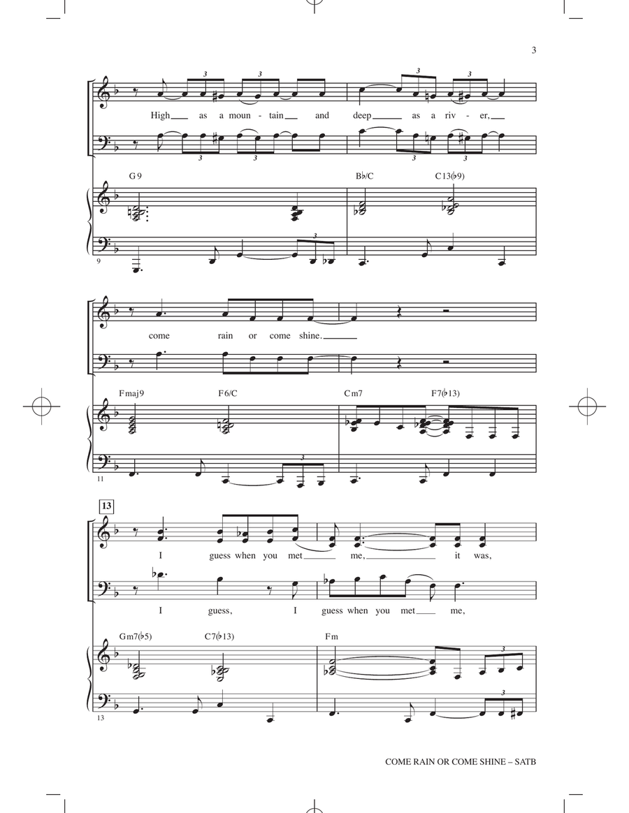 Come Rain Or Come Shine (arr. Kirby Shaw) by Kirby Shaw 4-Part - Digital Sheet Music page 2
