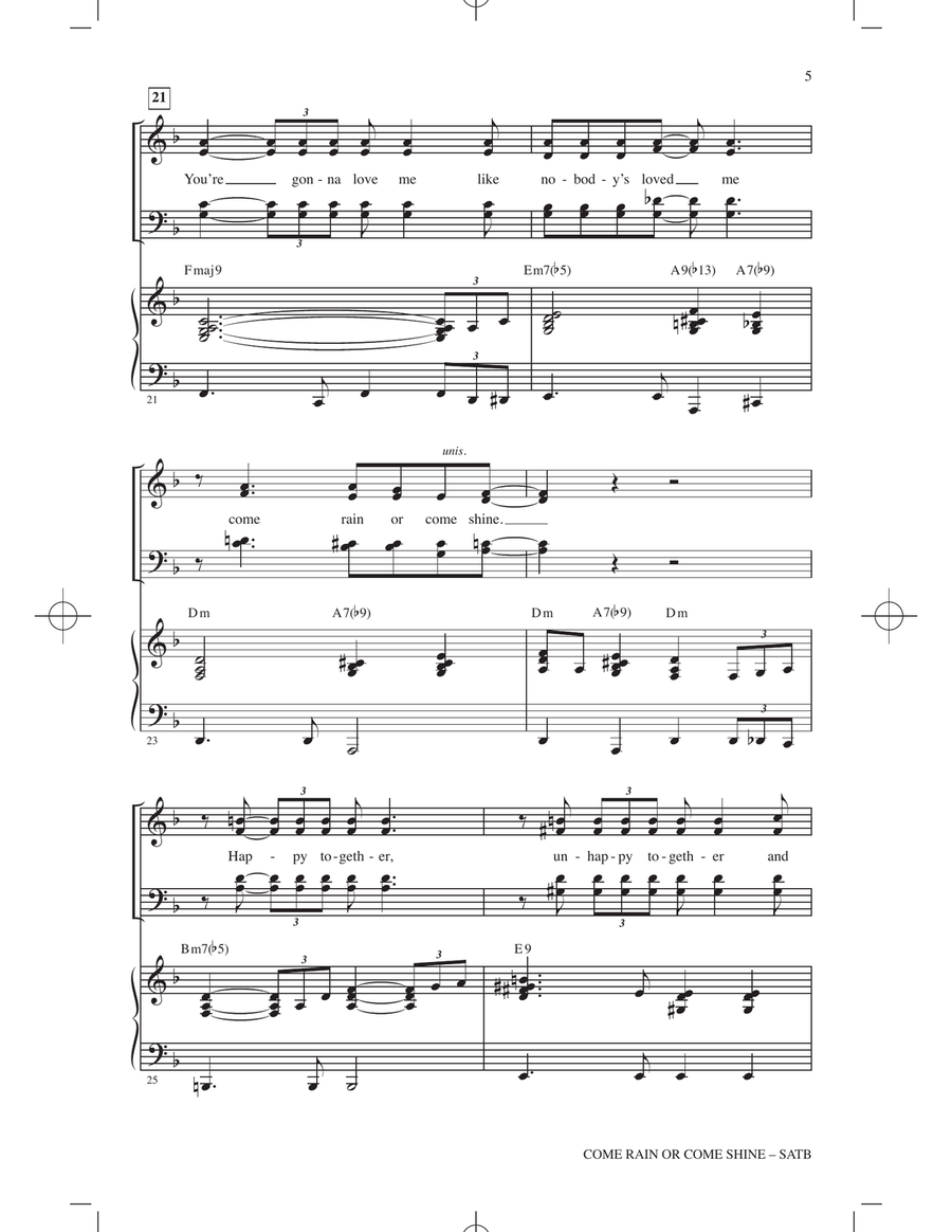 Come Rain Or Come Shine (arr. Kirby Shaw) by Kirby Shaw 4-Part - Digital Sheet Music page 4