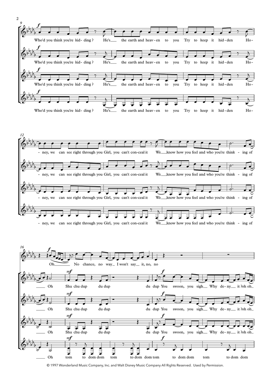 I Won't Say (I'm In Love) SSAA scores gallery preview page 2