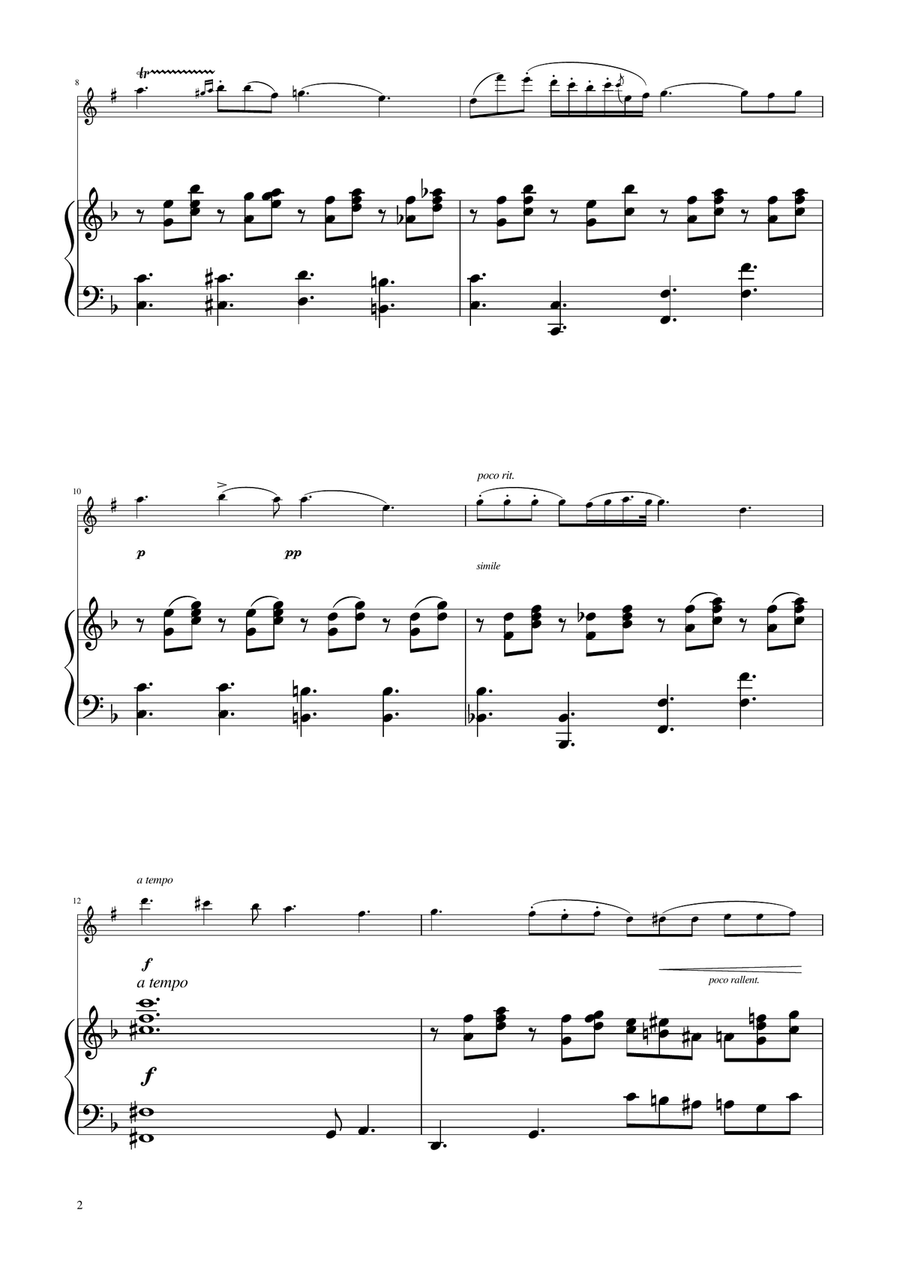Chopin - Nocturne op.9 No.2 - Soprano Sax Solo w/Piano Soprano Saxophone scores gallery preview page 2