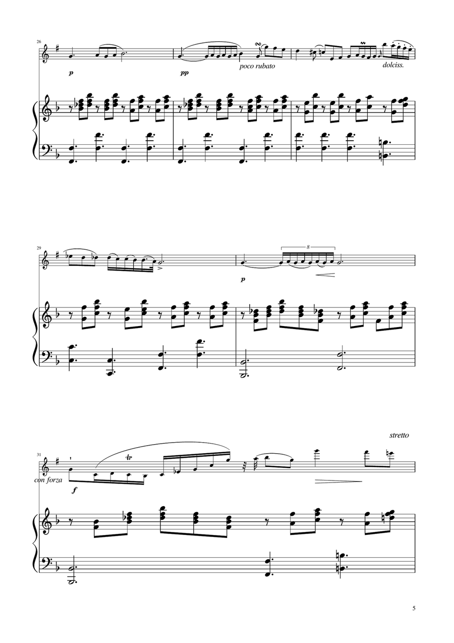Chopin - Nocturne op.9 No.2 - Soprano Sax Solo w/Piano Soprano Saxophone scores gallery preview page 5