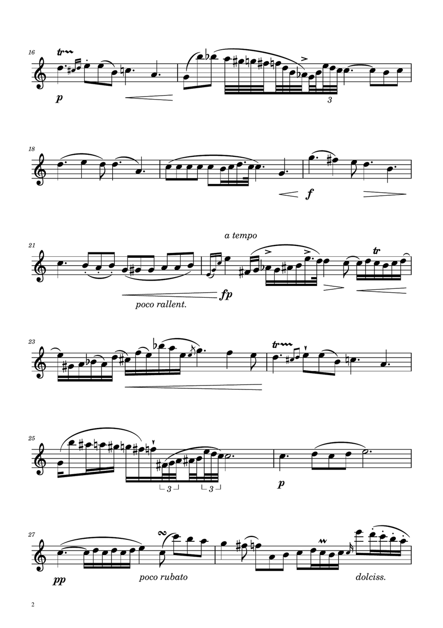 Chopin - Nocturne op.9 No.2 - Baritone Sax Solo Baritone Saxophone scores gallery preview page 2