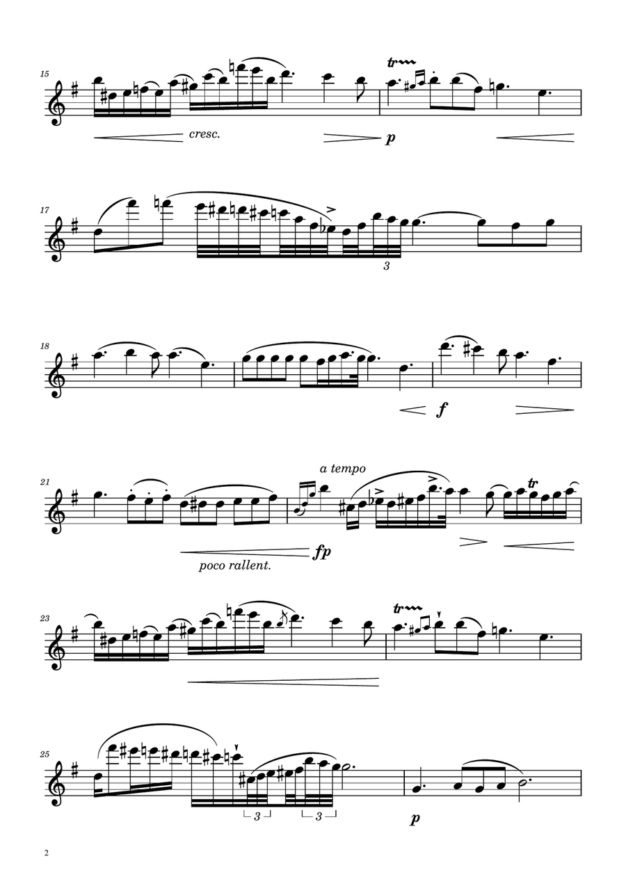 Chopin - Nocturne op.9 No.2 - Soprano Sax Solo Soprano Saxophone scores gallery preview page 2
