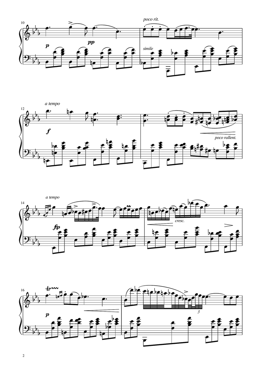 Chopin - Nocturne op.9 No.2 Piano Solo scores gallery preview page 2