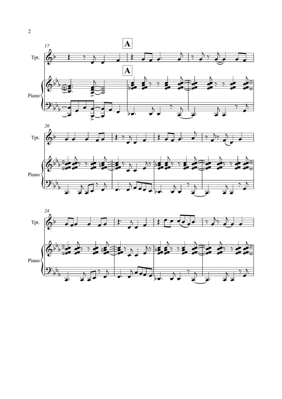 Happy Happy Trumpet Solo scores gallery preview page 2