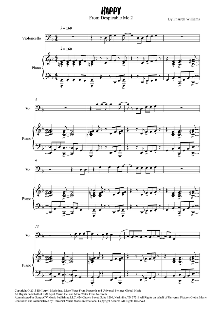 Happy Happy Piano scores gallery preview page 1