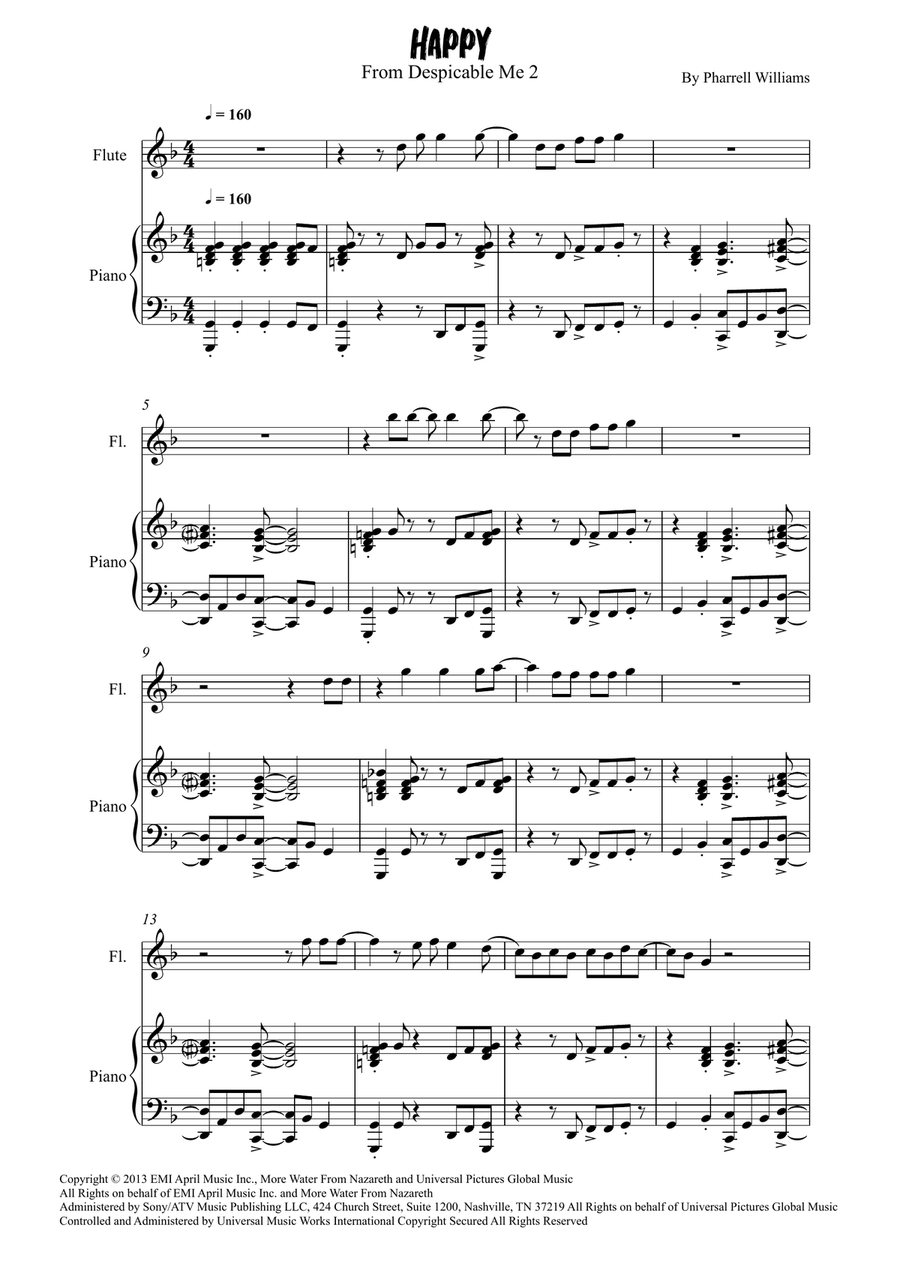 Happy Happy Flute Solo scores gallery preview page 1