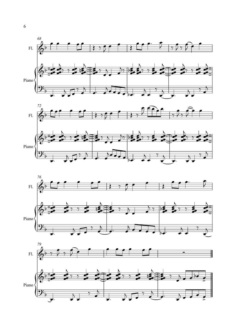 Happy Happy Flute Solo scores gallery preview page 6