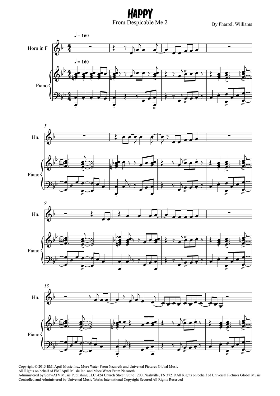 Happy Happy Piano scores gallery preview page 1