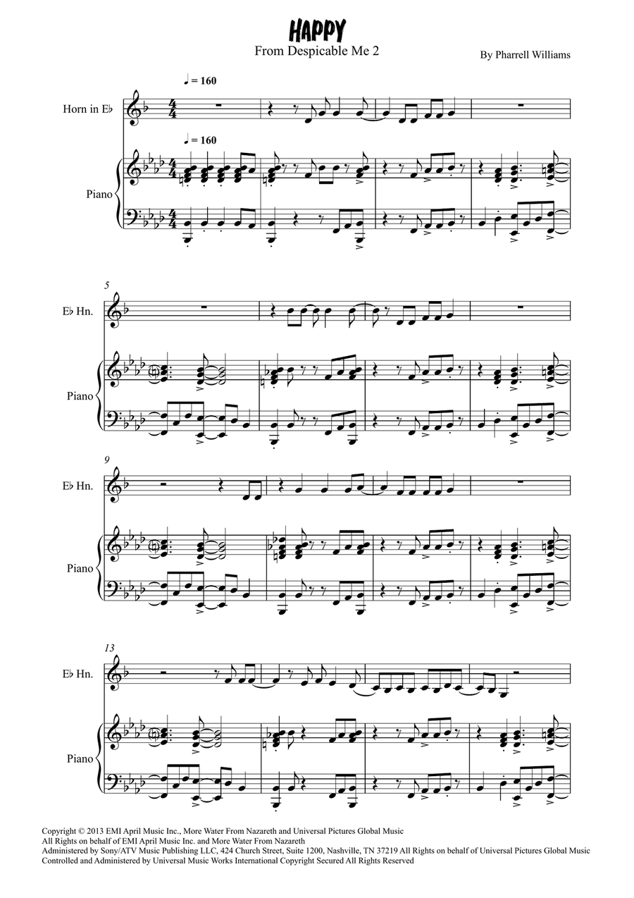 Happy Happy Horn scores gallery preview page 1