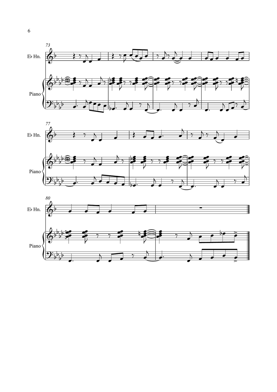 Happy Happy Horn scores gallery preview page 6