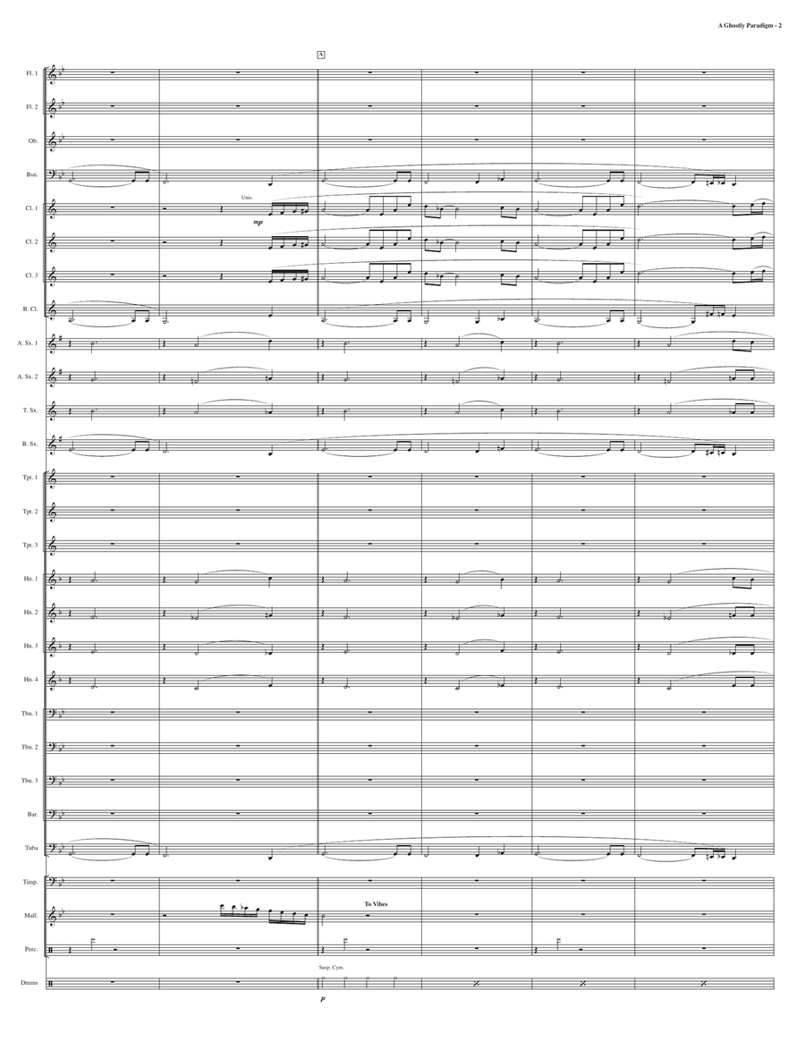 A Ghostly Paradigm A Ghostly Paradigm Concert Band scores gallery preview page 2