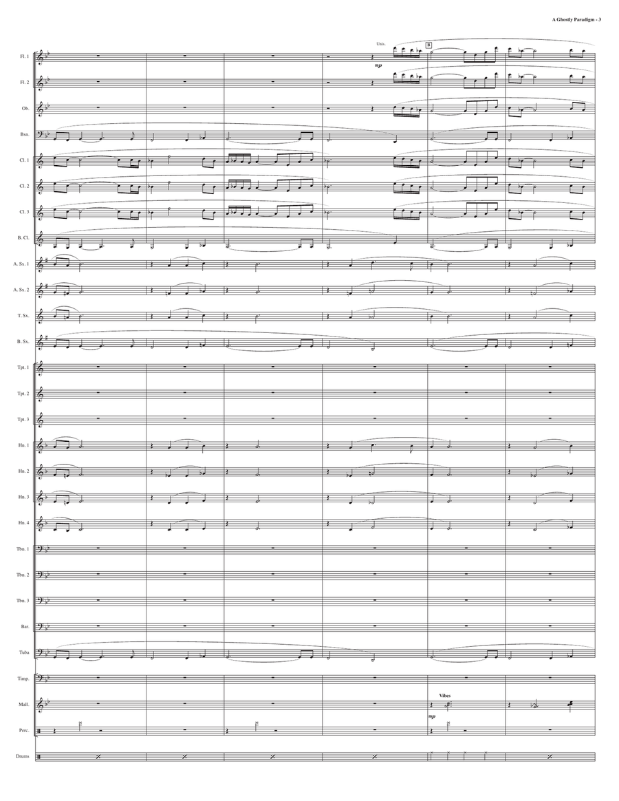 A Ghostly Paradigm A Ghostly Paradigm Concert Band scores gallery preview page 3