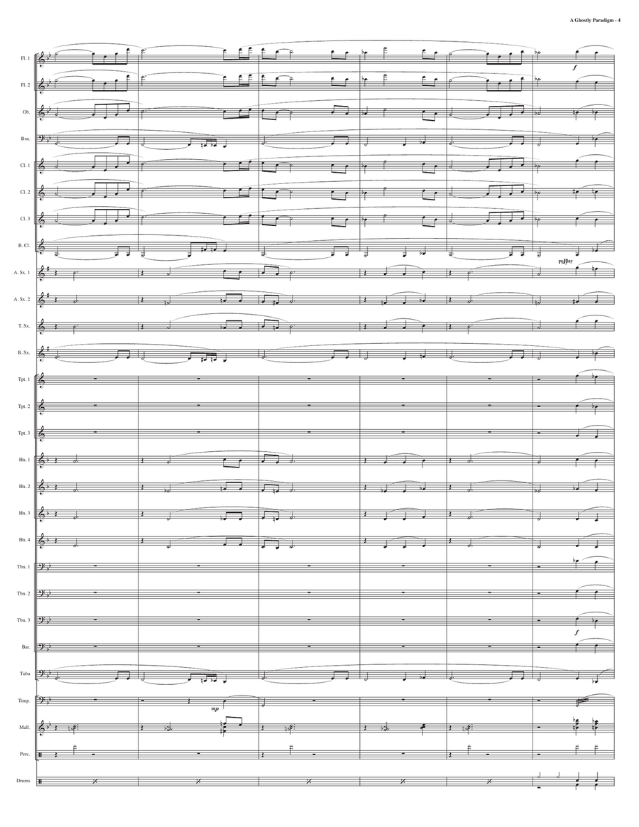 A Ghostly Paradigm A Ghostly Paradigm Concert Band scores gallery preview page 4