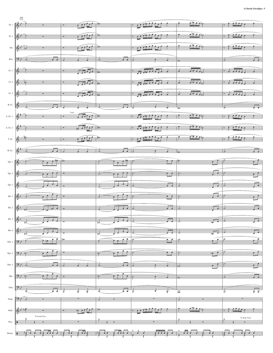 A Ghostly Paradigm A Ghostly Paradigm Concert Band scores gallery preview page 5
