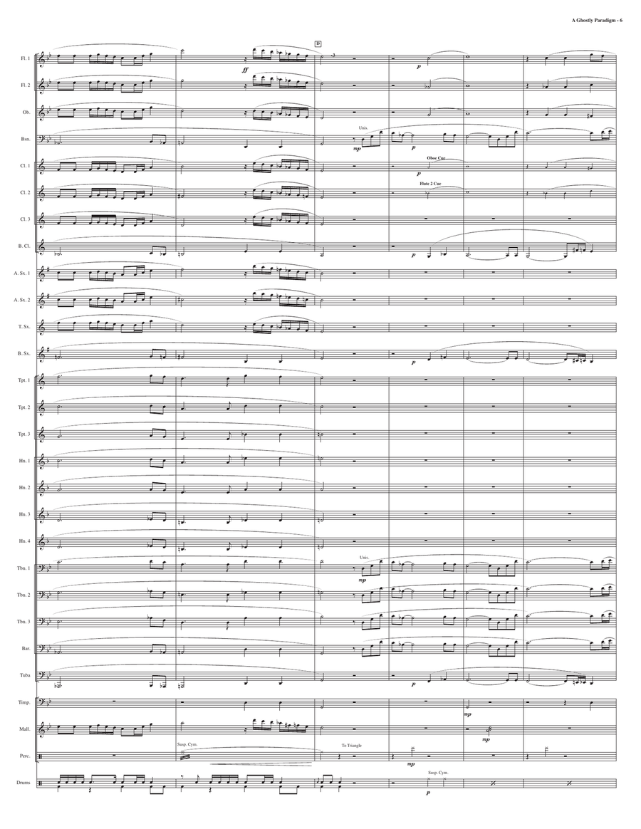 A Ghostly Paradigm A Ghostly Paradigm Concert Band scores gallery preview page 6