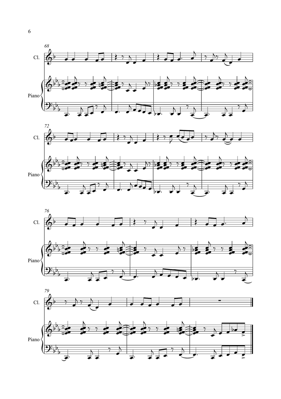 Happy Happy Clarinet Solo scores gallery preview page 6