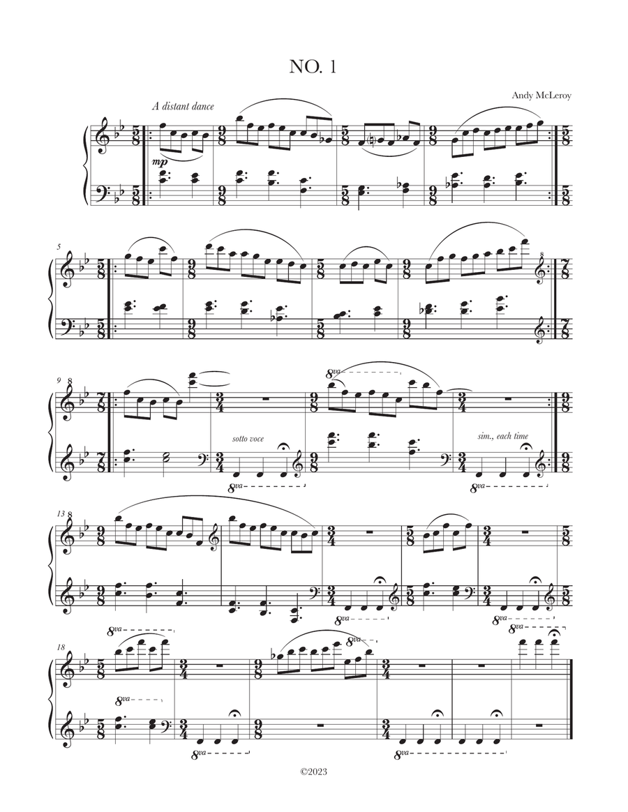 Pisces Pieces for Piano, Book II Piano Solo scores gallery preview page 3