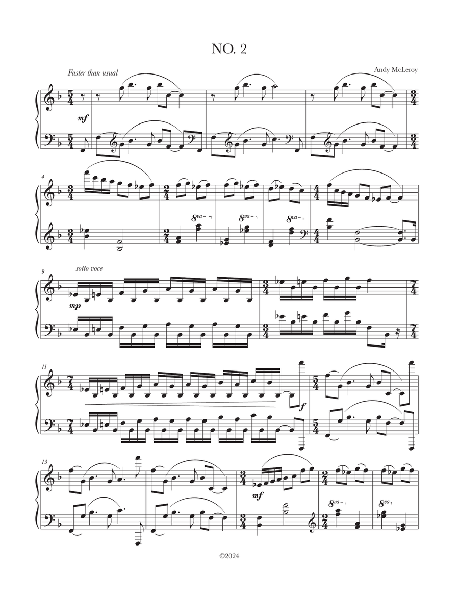 Pisces Pieces for Piano, Book II Piano Solo scores gallery preview page 4