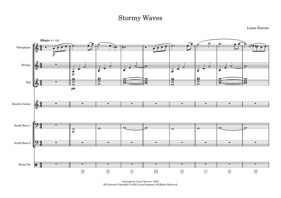 Stormy Waves - Score Only Small Ensemble scores gallery preview page 1