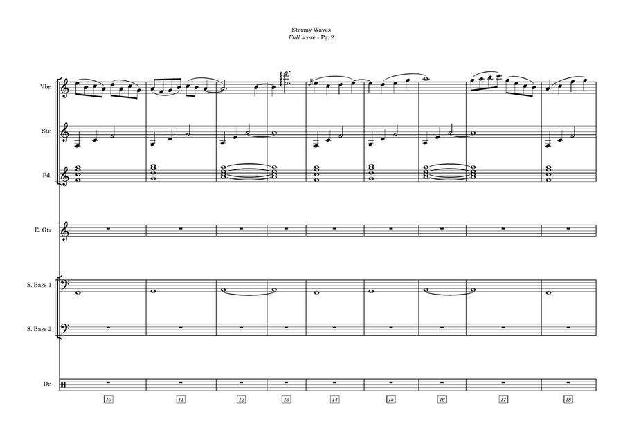 Stormy Waves - Score Only Small Ensemble scores gallery preview page 2