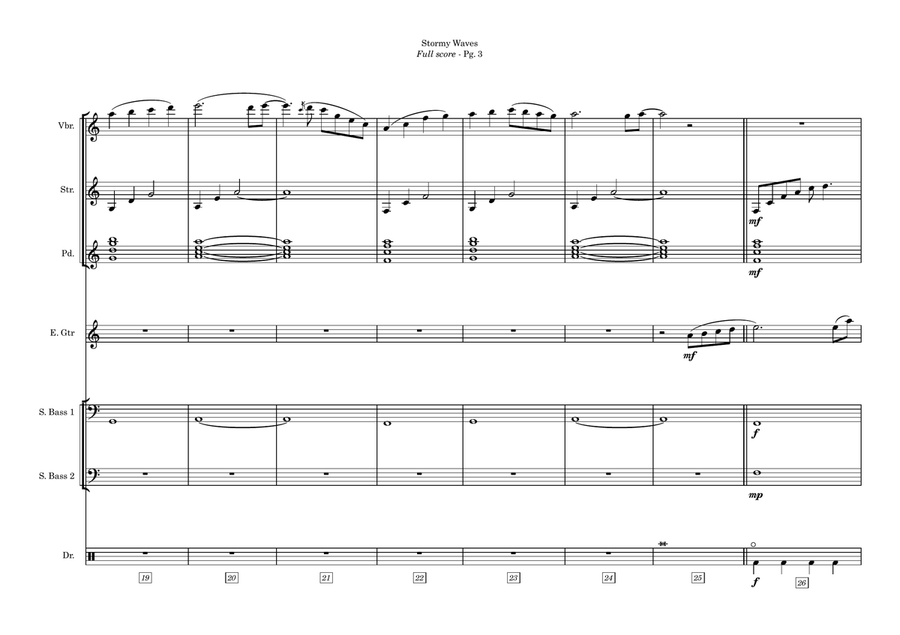 Stormy Waves - Score Only Small Ensemble scores gallery preview page 3