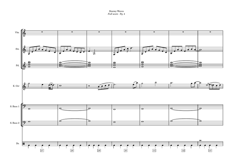Stormy Waves - Score Only Small Ensemble scores gallery preview page 4