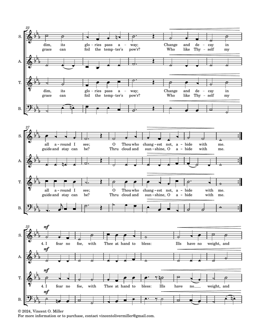 Abide With Me Abide With Me 4-Part scores gallery preview page 2