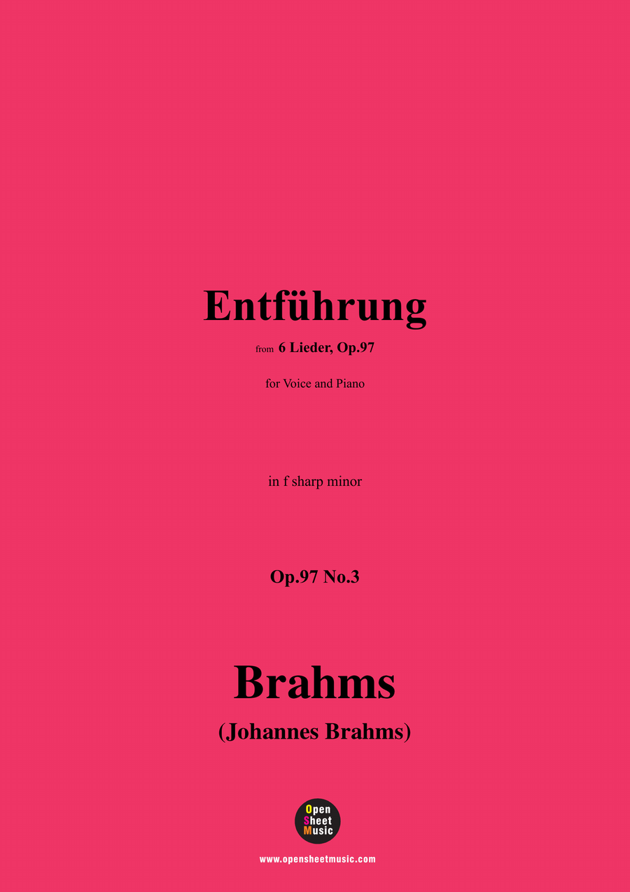 Brahms-Entfuhrung,in f sharp minor Piano, Vocal scores gallery preview page 1