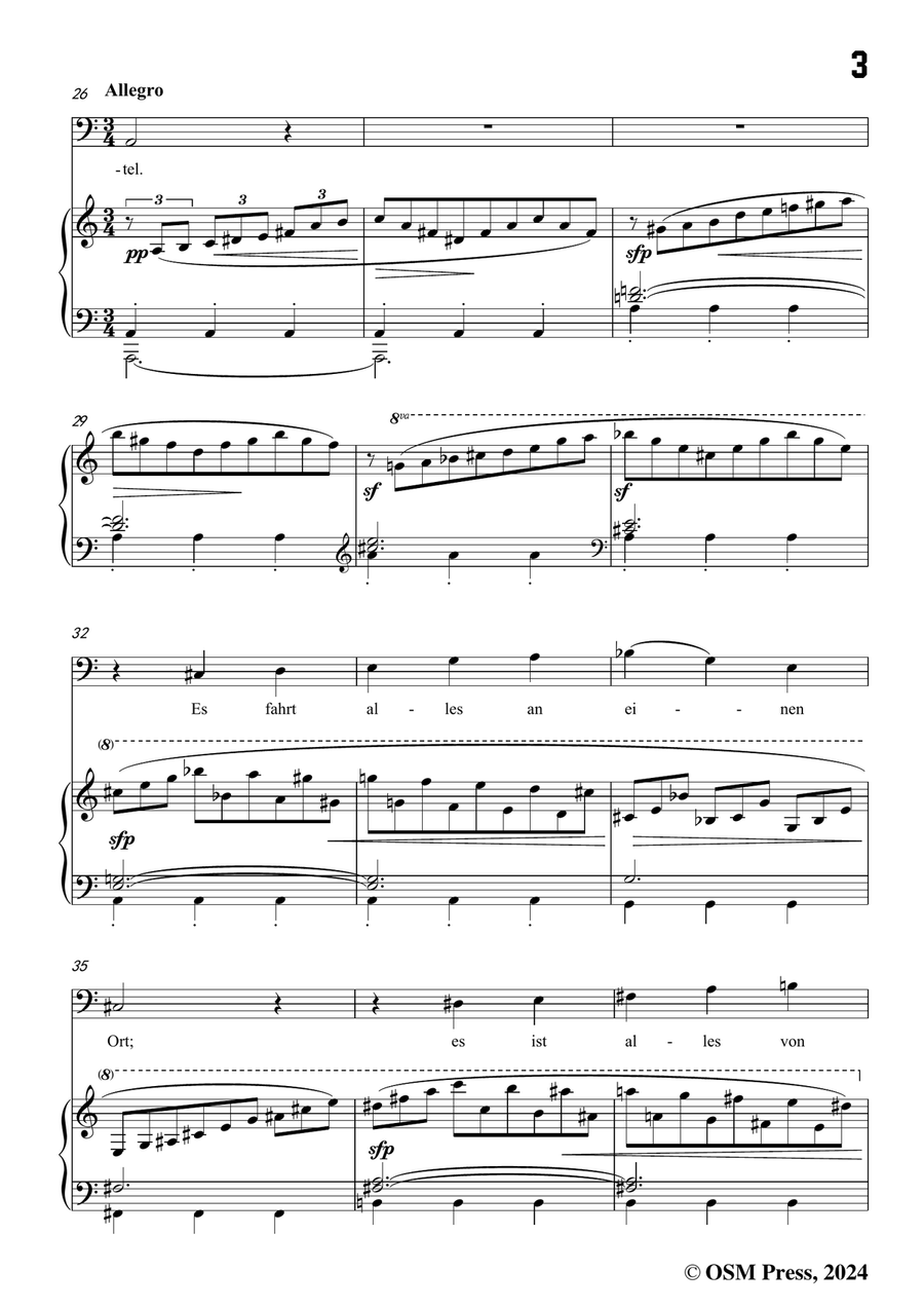 Brahms-Denn es gehet dem Menschen,in a minor Piano, Vocal scores gallery preview page 5