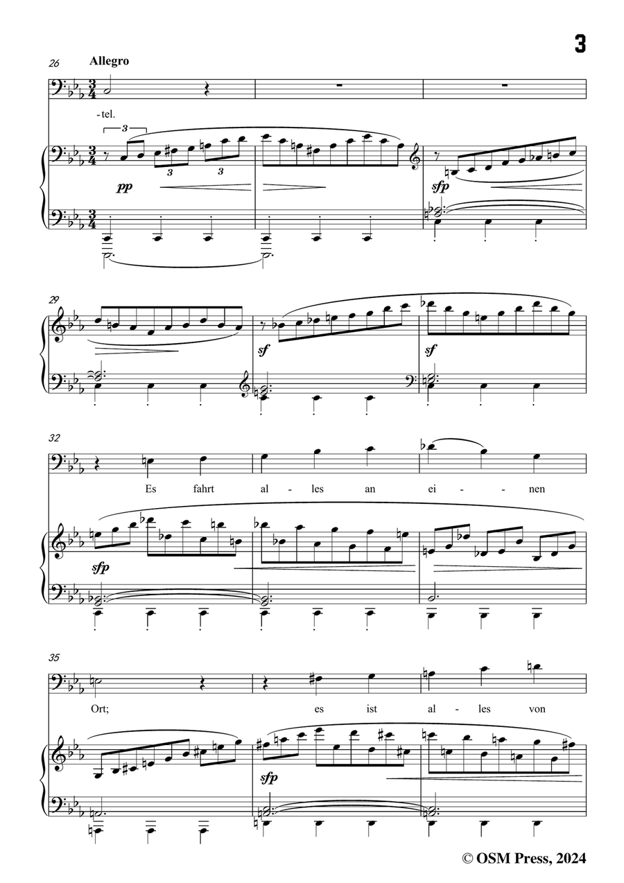 Brahms-Denn es gehet dem Menschen,in c minor Piano, Vocal scores gallery preview page 5