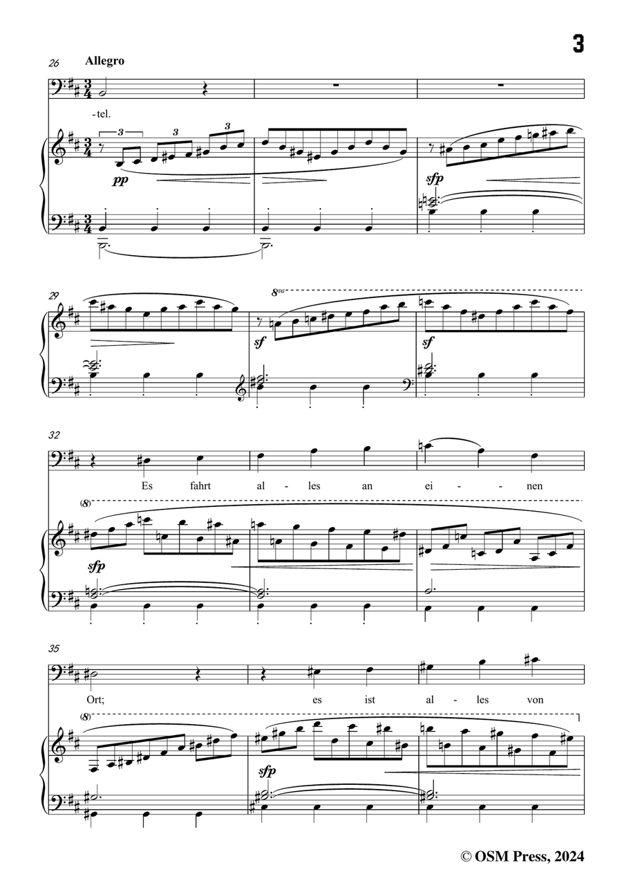 Brahms-Denn es gehet dem Menschen,in b minor Piano, Vocal scores gallery preview page 5