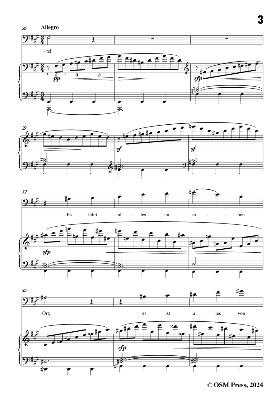 Brahms-Denn es gehet dem Menschen,in f sharp minor Piano, Vocal scores gallery preview page 5