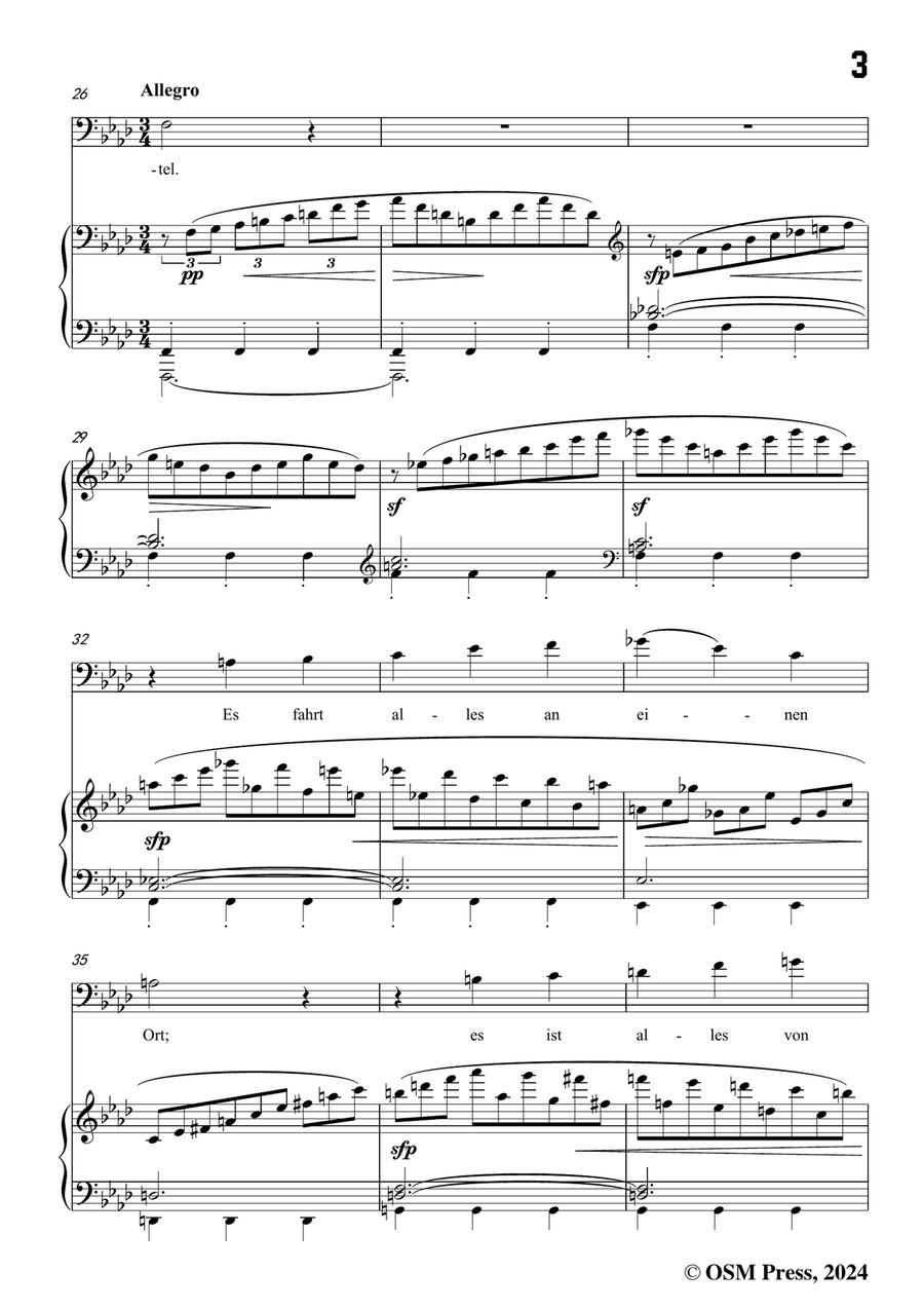 Brahms-Denn es gehet dem Menschen,in f minor Piano, Vocal scores gallery preview page 5