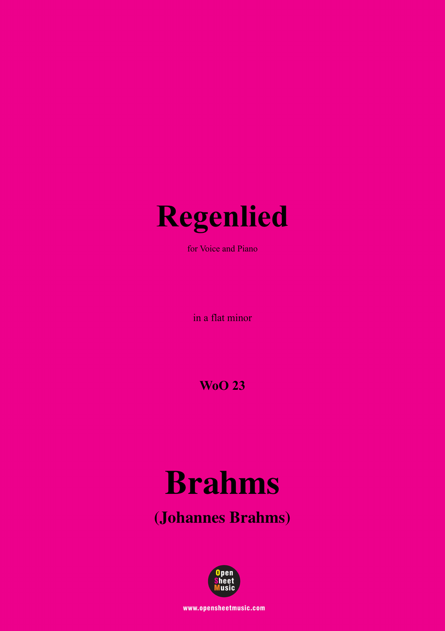 Brahms-Regenlied,in a flat minor Piano, Vocal scores gallery preview page 1
