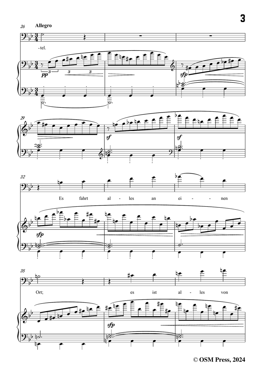 Brahms-Denn es gehet dem Menschen,in g minor Piano, Vocal scores gallery preview page 5