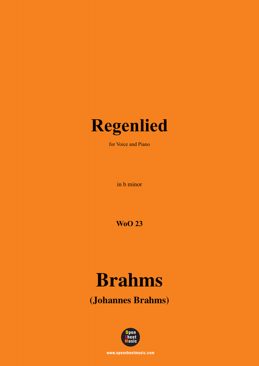 Brahms-Regenlied,in b minor Piano, Vocal scores gallery preview page 1