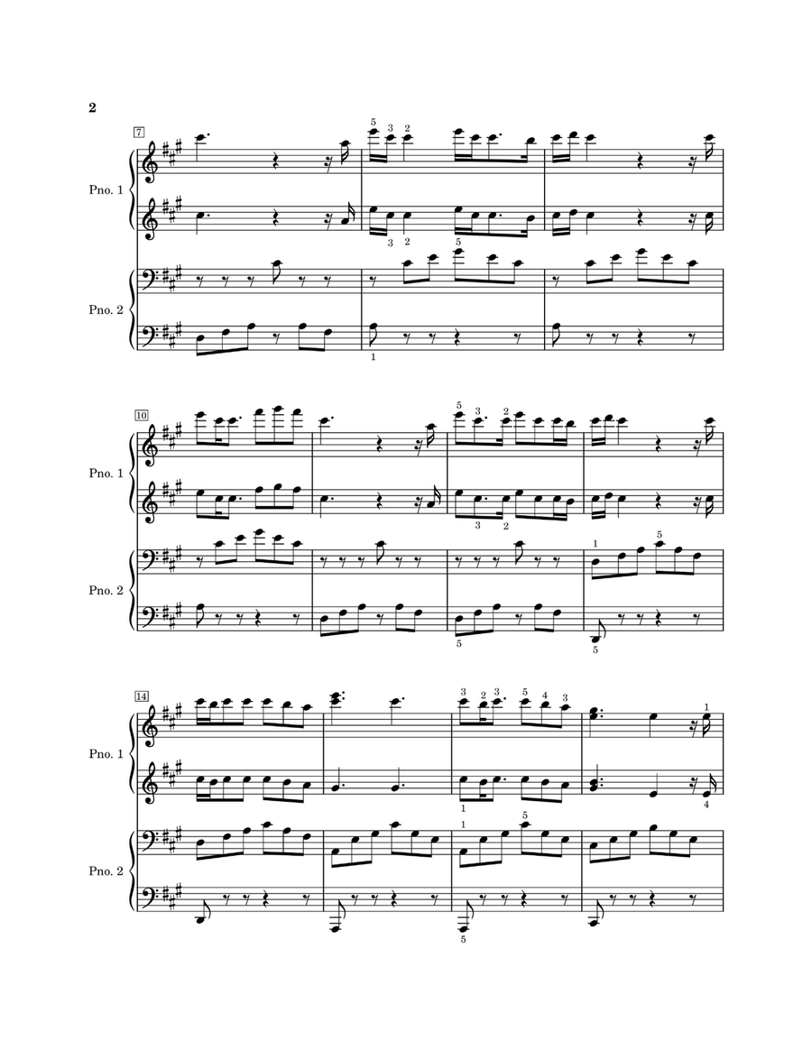 Die With A Smile Die With A Smile Piano Duet scores gallery preview page 2