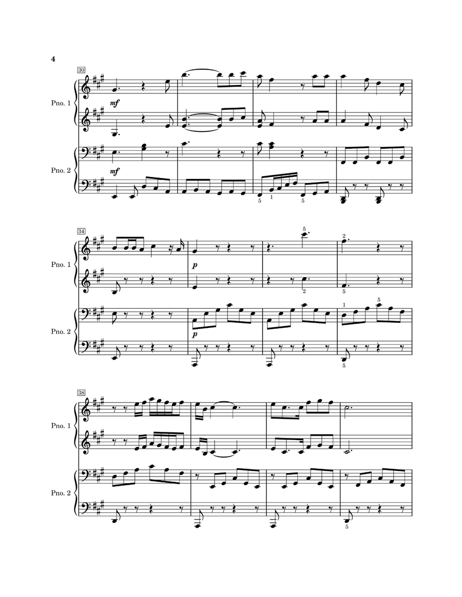 Die With A Smile Die With A Smile Piano Duet scores gallery preview page 4