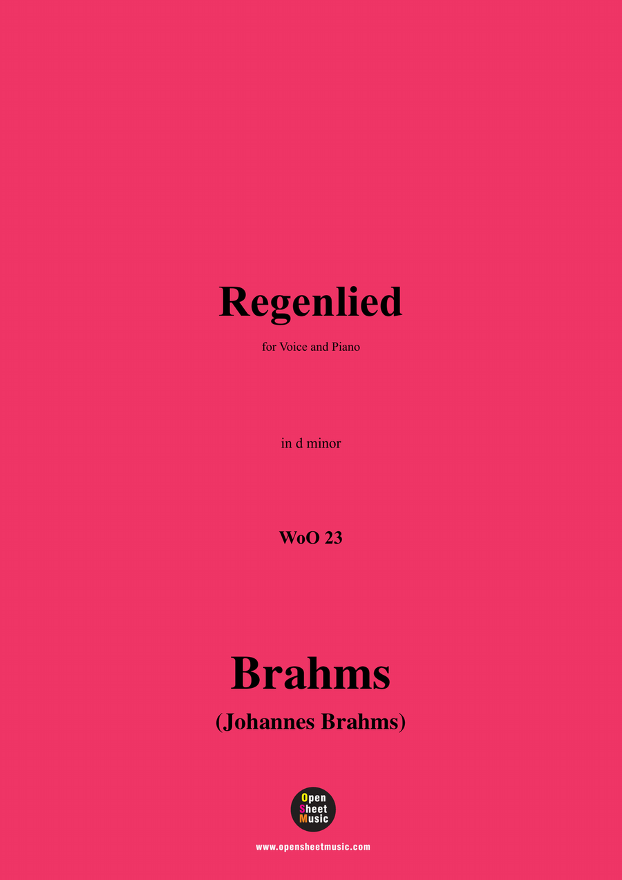 Brahms-Regenlied,in d minor Piano, Vocal scores gallery preview page 1